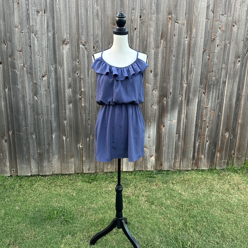 Miami Navy Off-Shoulder Top